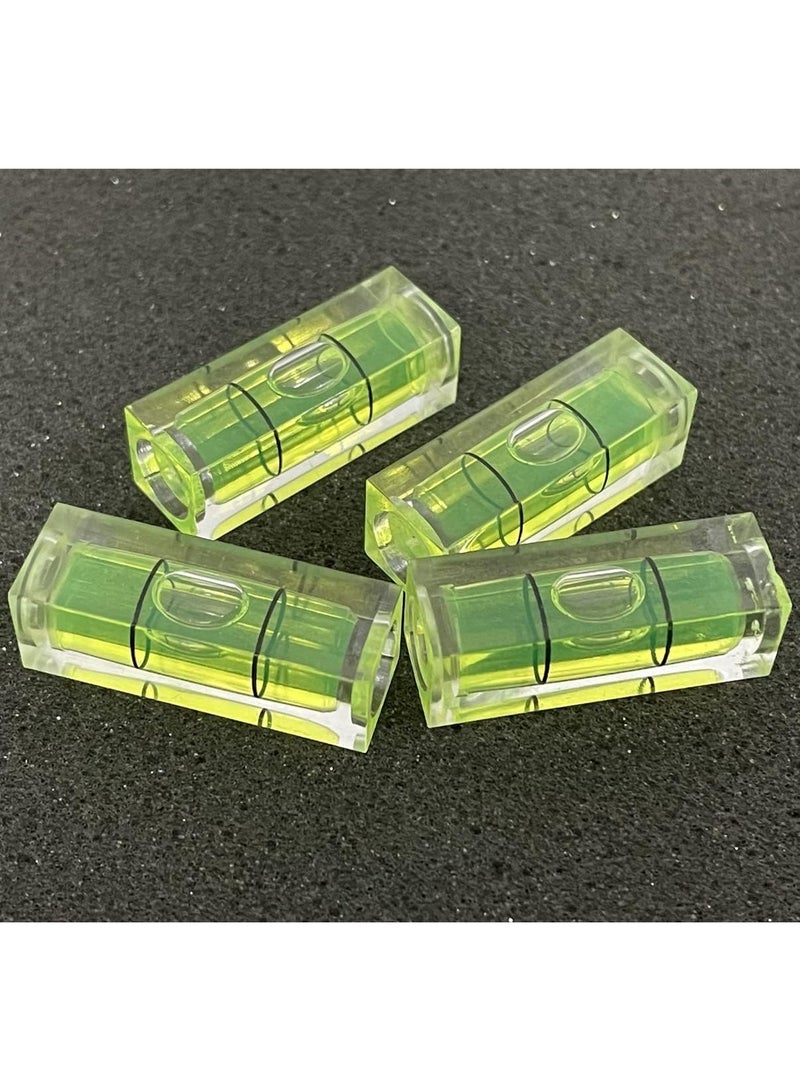 10 قطعة من مستوى الفقاعة الصغير 10×10×29 مم مستويات روحي الفقاعة المربعة الصغيرة أدوات قياس الدقة والتخطيط (10×10×29 مم، غير مغناطيسي) - Image 4